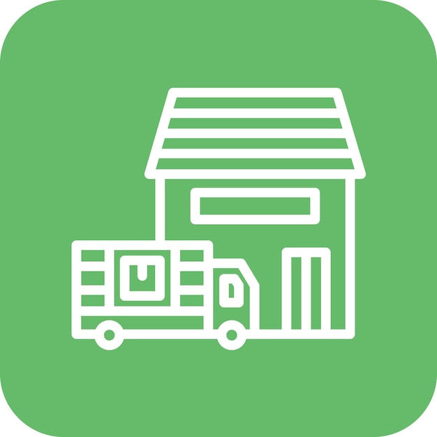 Ilustración del icono vectorial de entrega del conjunto de iconos de entrega y logística