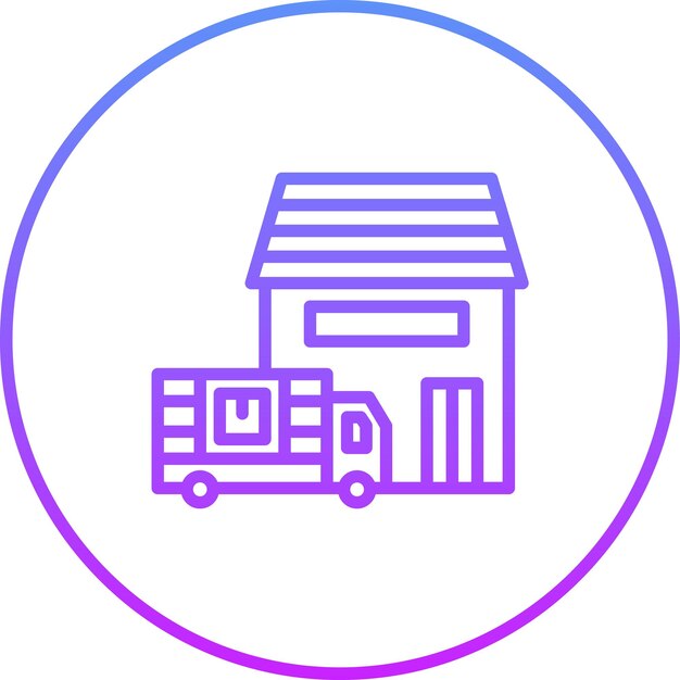Ilustración del icono vectorial de entrega del conjunto de iconos de entrega y logística
