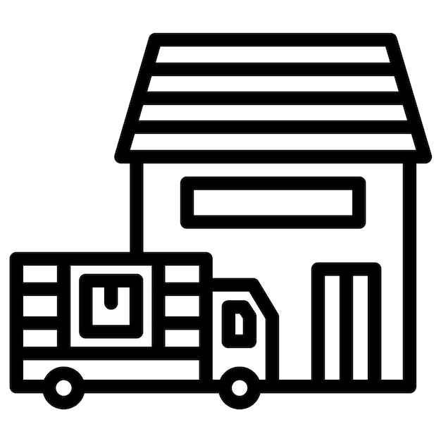 Ilustración del icono vectorial de entrega del conjunto de iconos de entrega y logística