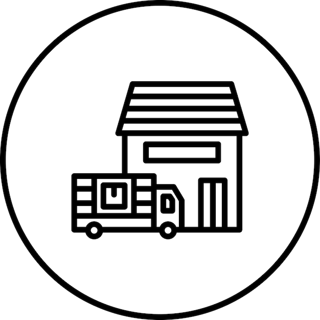Ilustración del icono vectorial de entrega del conjunto de iconos de entrega y logística