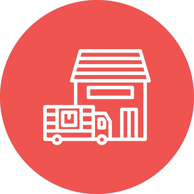 Ilustración del icono vectorial de entrega del conjunto de iconos de entrega y logística