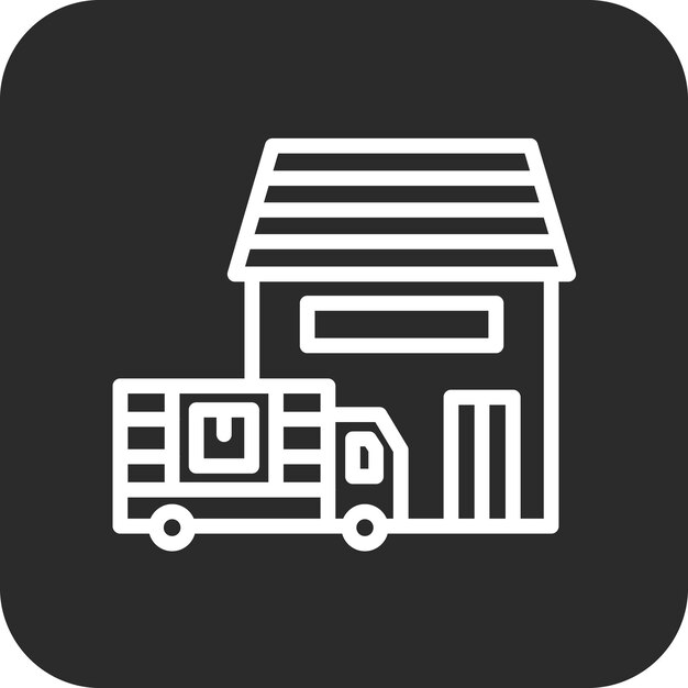 Ilustración del icono vectorial de entrega del conjunto de iconos de entrega y logística