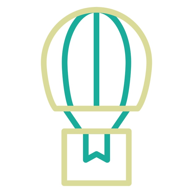 Ilustración del icono vectorial de entrega de globos aéreos del conjunto de iconos de entrega de alimentos