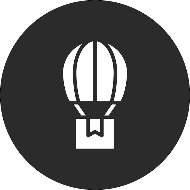Ilustración del icono vectorial de entrega de globos aéreos del conjunto de iconos de entrega de alimentos