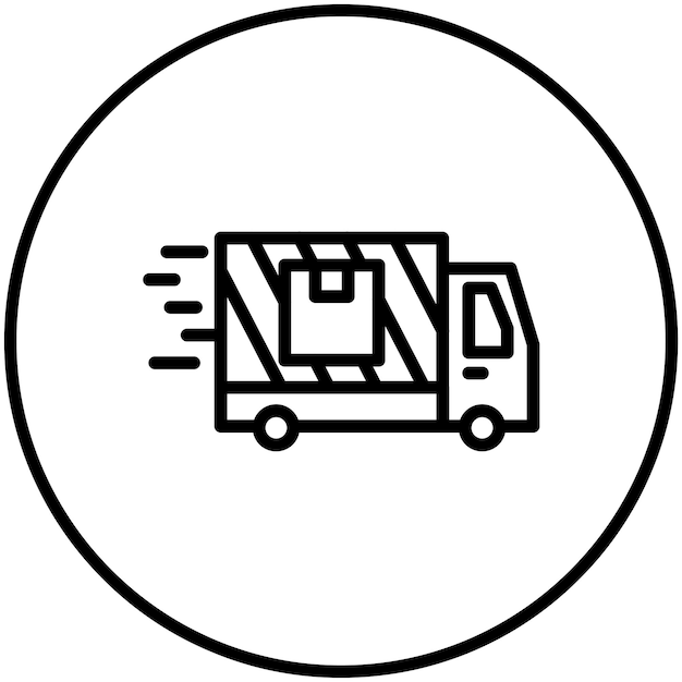 Ilustración del icono vectorial de entrega rápida del conjunto de iconos de compras y comercio electrónico