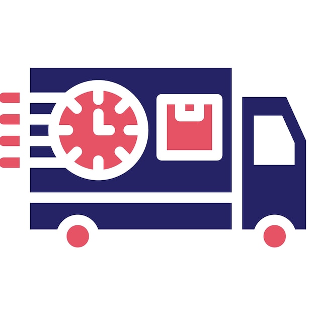 Ilustración del icono vectorial de entrega rápida del conjunto de iconos de entrega y logística