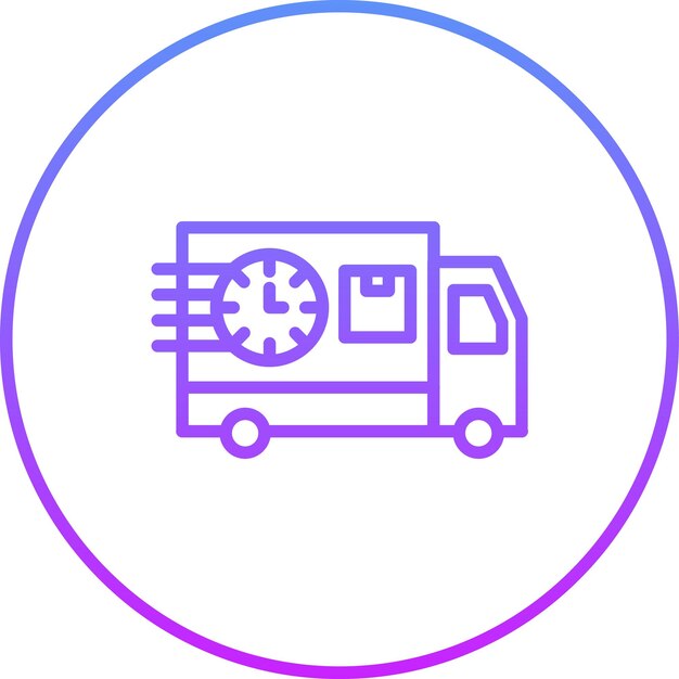 Ilustración del icono vectorial de entrega rápida del conjunto de iconos de entrega y logística