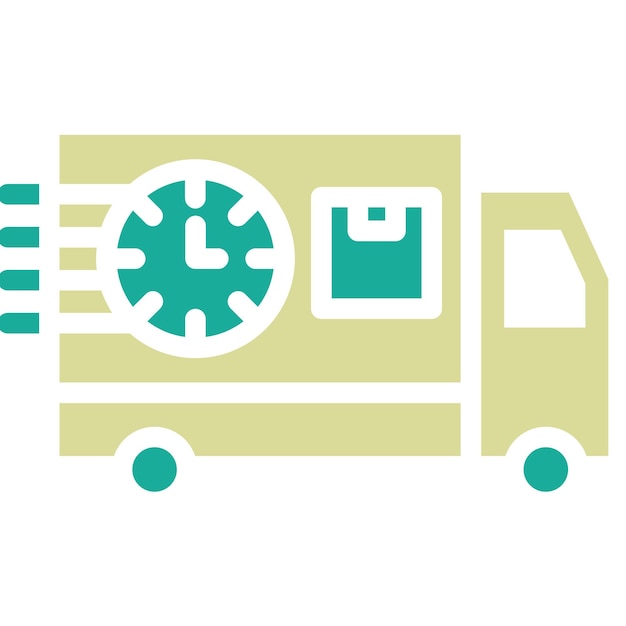 Ilustración del icono vectorial de entrega rápida del conjunto de iconos de entrega y logística