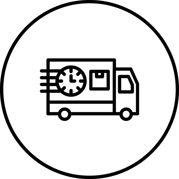 Ilustración del icono vectorial de entrega rápida del conjunto de iconos de entrega y logística