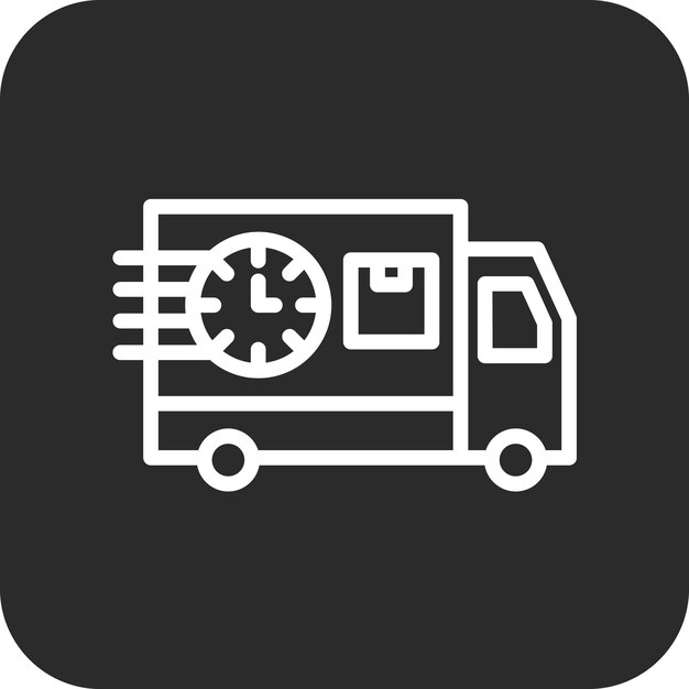 Ilustración del icono vectorial de entrega rápida del conjunto de iconos de entrega y logística