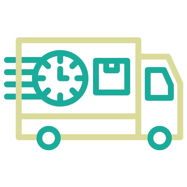 Ilustración del icono vectorial de entrega rápida del conjunto de iconos de entrega y logística