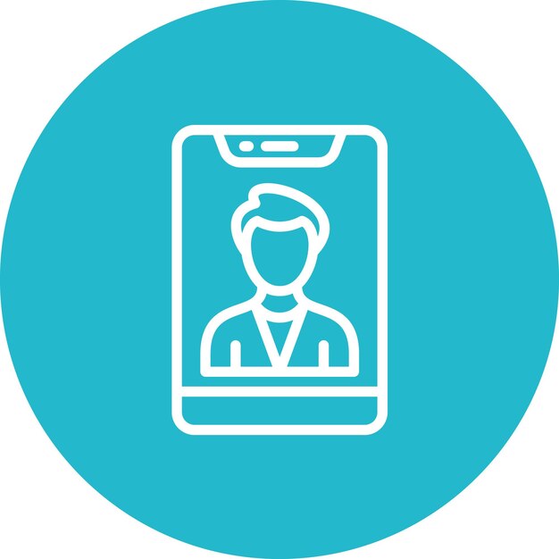 Ilustración del icono vectorial del entrenador del conjunto de iconos de la aplicación de entrenamiento