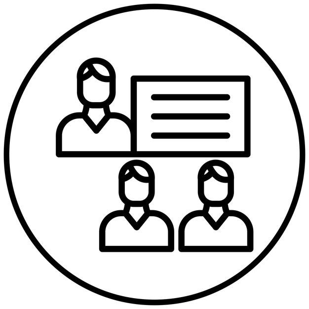 Ilustración del icono vectorial de entrenamiento del conjunto de iconos de liderazgo