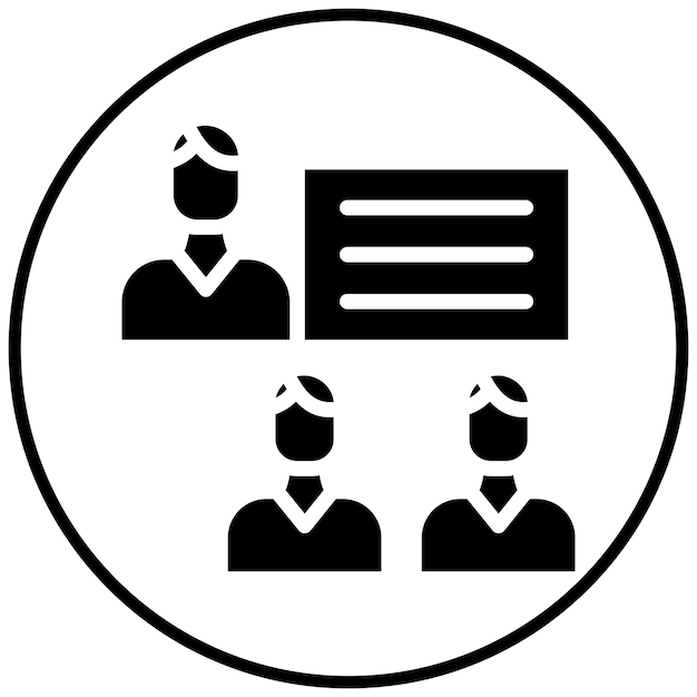 Ilustración del icono vectorial de entrenamiento del conjunto de iconos de liderazgo