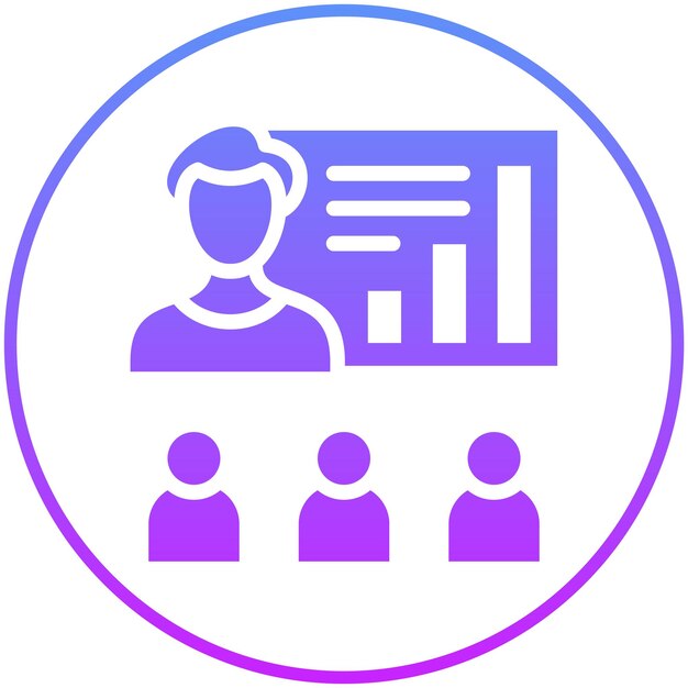 Ilustración del icono vectorial de entrenamiento del conjunto de iconos de marketing web
