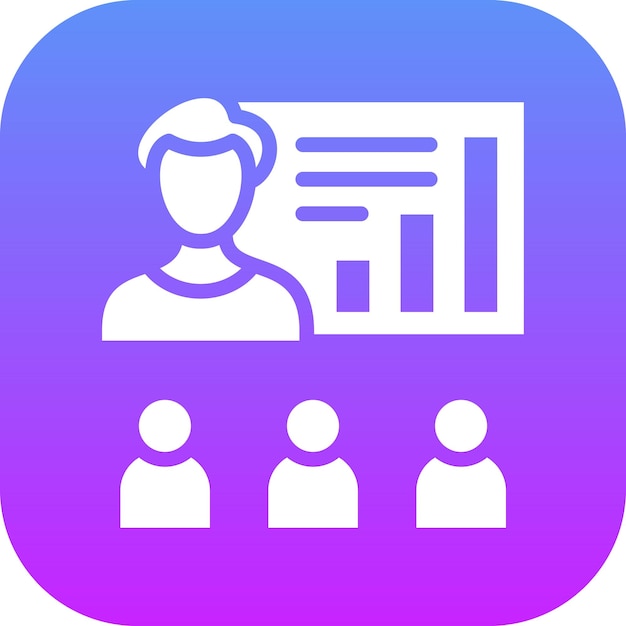 Ilustración del icono vectorial de entrenamiento del conjunto de iconos de marketing web