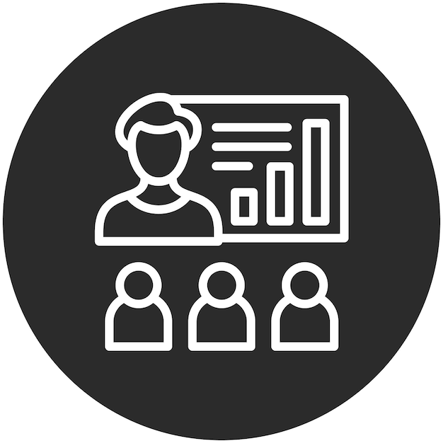 Ilustración del icono vectorial de entrenamiento del conjunto de iconos de marketing web