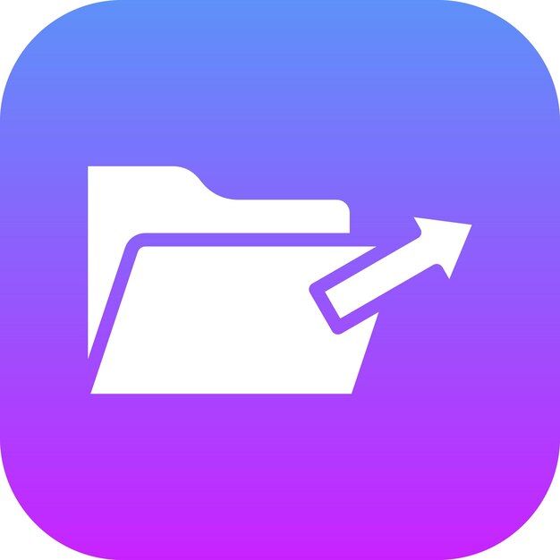 Ilustración del icono vectorial de Enviar carpeta del conjunto de iconos de Trabajo desde el hogar