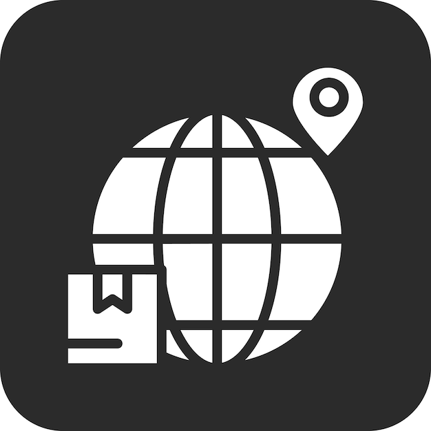 Ilustración del icono vectorial de envío en todo el mundo del iconset de comercio electrónico