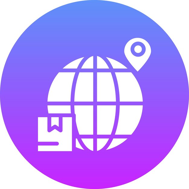 Ilustración del icono vectorial de envío en todo el mundo del iconset de comercio electrónico