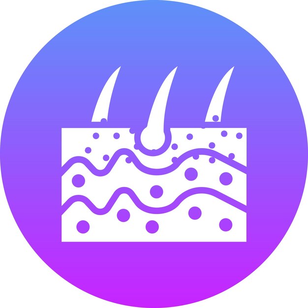 Ilustración del icono vectorial de la epidermis del conjunto de iconos de medicina
