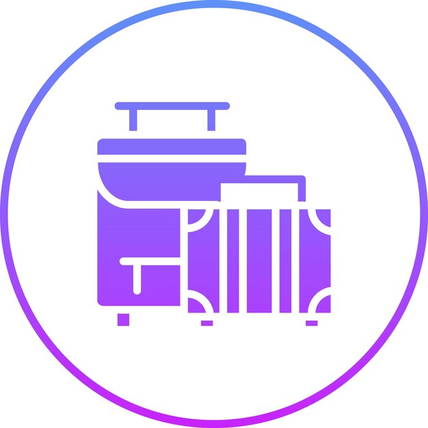 Ilustración del icono vectorial de equipaje del conjunto de iconos de Family Life