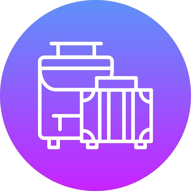 Ilustración del icono vectorial de equipaje del conjunto de iconos de Family Life