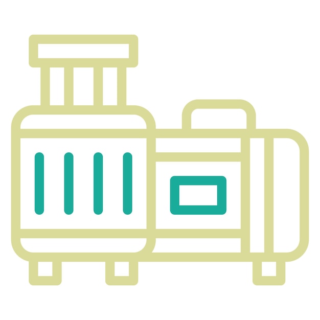 Ilustración del icono vectorial de equipaje del conjunto de iconos de moda
