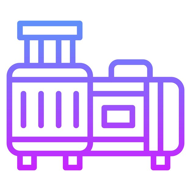 Ilustración del icono vectorial de equipaje del conjunto de iconos de moda