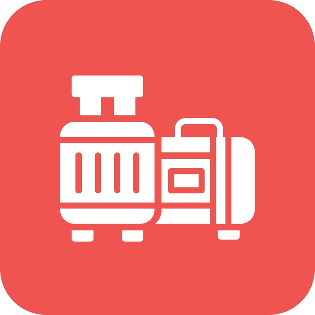 Ilustración del icono vectorial de equipaje del conjunto de iconos de moda