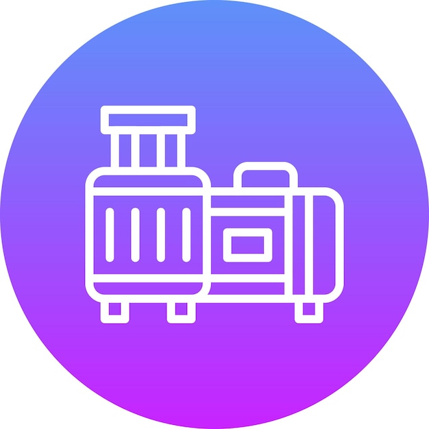 Ilustración del icono vectorial de equipaje del conjunto de iconos de moda