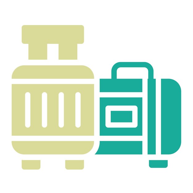 Ilustración del icono vectorial de equipaje del conjunto de iconos de moda
