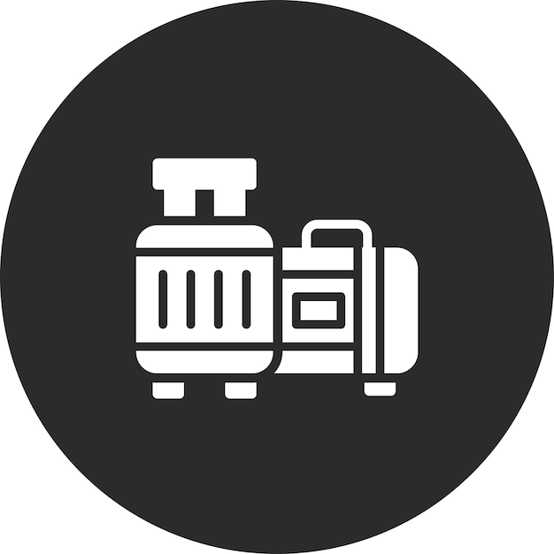 Ilustración del icono vectorial de equipaje del conjunto de iconos de moda