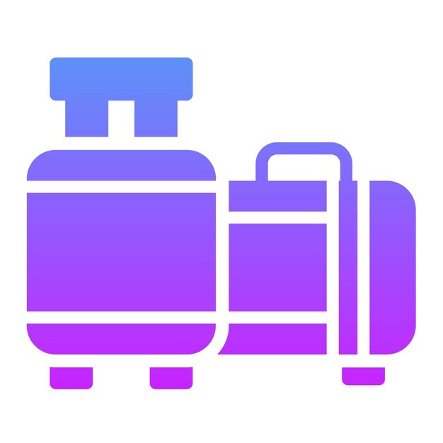 Ilustración del icono vectorial de equipaje del conjunto de iconos de moda