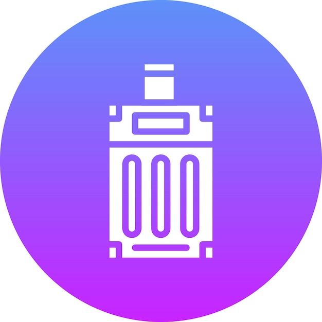 Ilustración del icono vectorial de equipaje del conjunto de iconos de servicios hoteleros