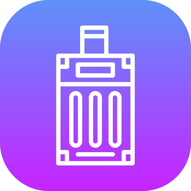 Ilustración del icono vectorial de equipaje del conjunto de iconos de servicios hoteleros