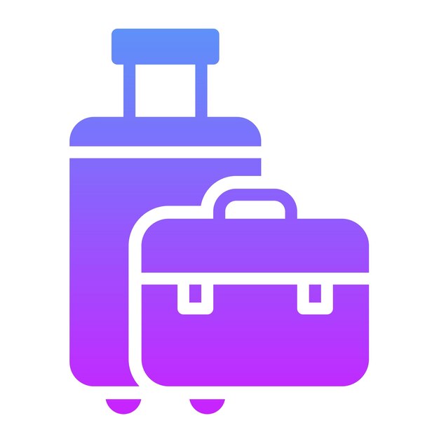 Ilustración del icono vectorial de equipaje del conjunto de iconos de verano