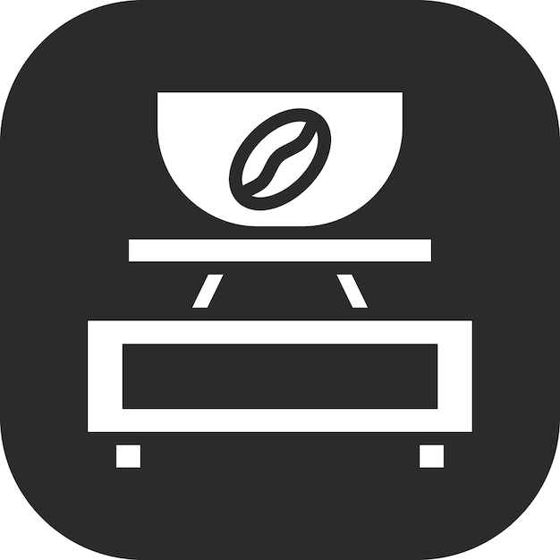 Ilustración del icono vectorial de la escala de café del conjunto de iconos de la cafetería