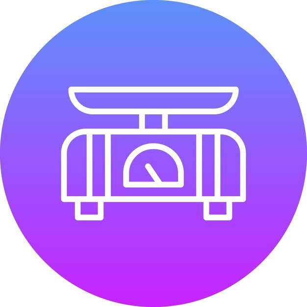 Ilustración del icono vectorial de escala del conjunto de iconos de inmigración