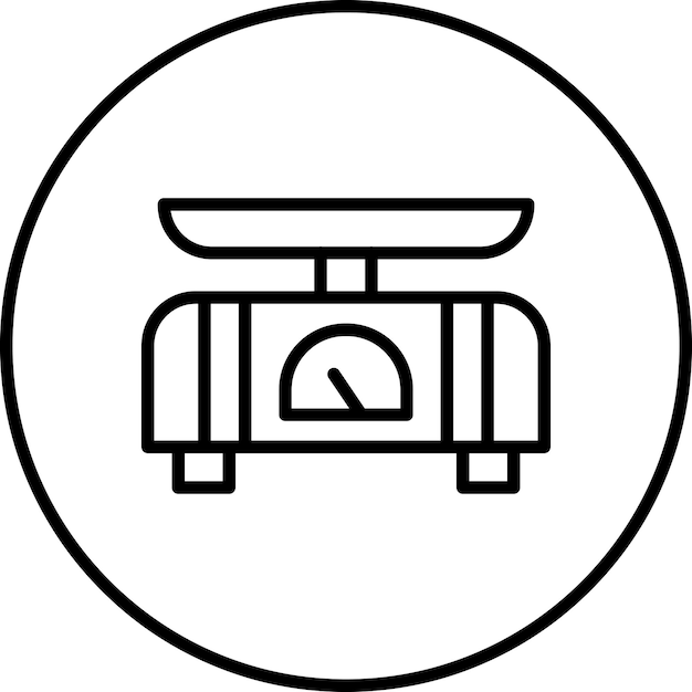Ilustración del icono vectorial de escala del conjunto de iconos de inmigración