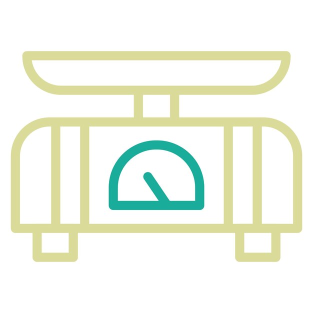 Ilustración del icono vectorial de escala del conjunto de iconos de inmigración