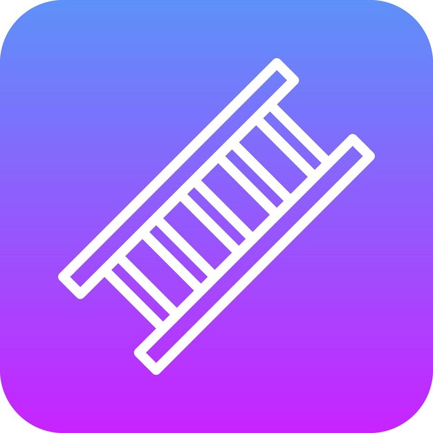 Ilustración del icono vectorial de la escalera del conjunto de iconos de bomberos