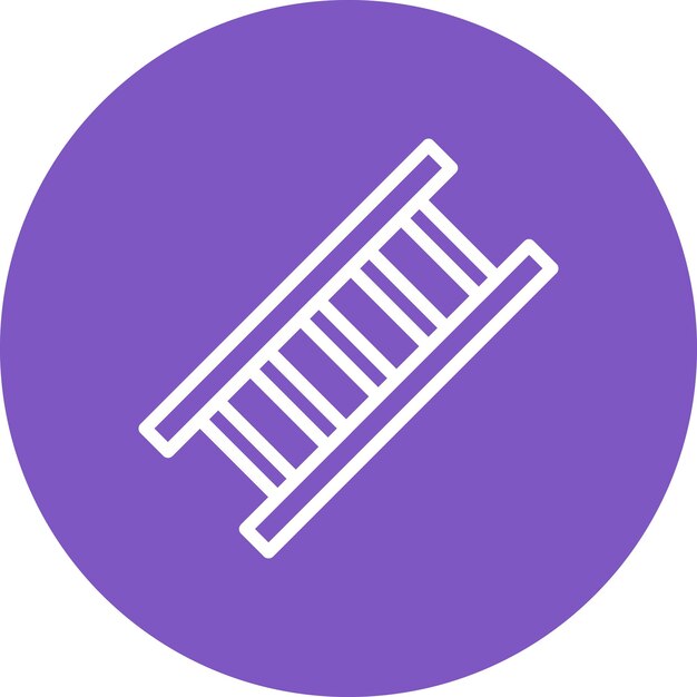 Ilustración del icono vectorial de la escalera del conjunto de iconos de bomberos