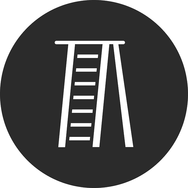 Ilustración del icono vectorial de escalera del conjunto de iconos de herramientas de construcción