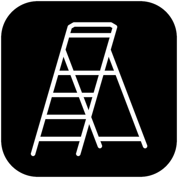 Ilustración del icono vectorial de la escalera del conjunto de iconos de logros