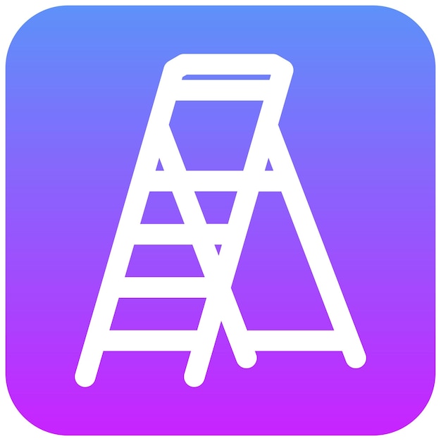 Ilustración del icono vectorial de la escalera del conjunto de iconos de logros