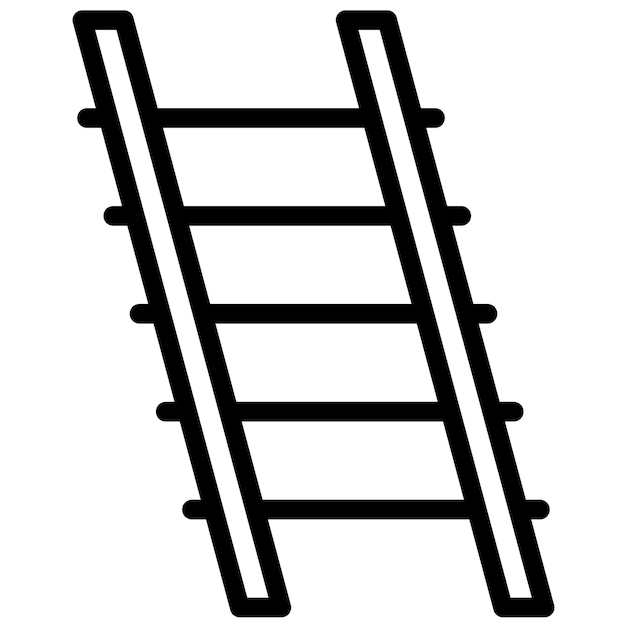 Ilustración del icono vectorial de la escalera del conjunto de iconos de mejoras para el hogar