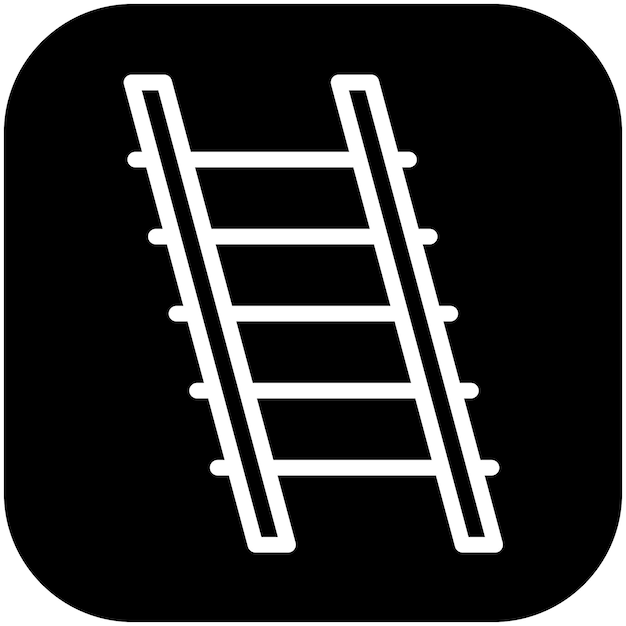 Ilustración del icono vectorial de la escalera del conjunto de iconos de mejoras para el hogar