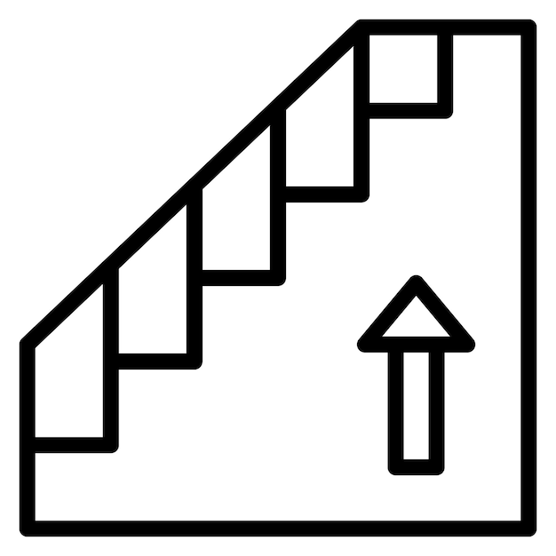 Ilustración del icono vectorial de las escaleras del conjunto de iconos del centro comercial