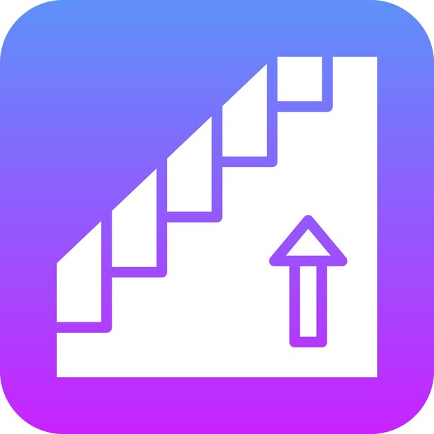 Ilustración del icono vectorial de las escaleras del conjunto de iconos del centro comercial